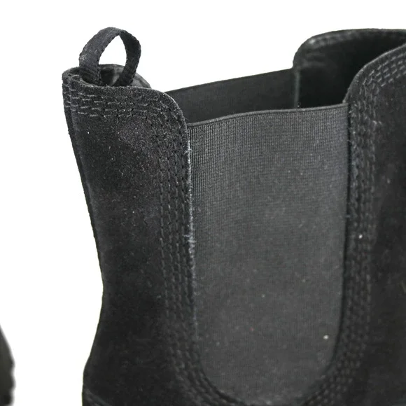 PEDRO GARCIA Black Suede Chelsea Booties Size 37.5